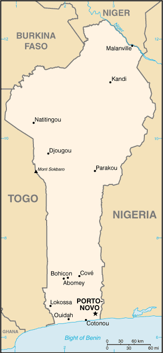 Karte Benin
